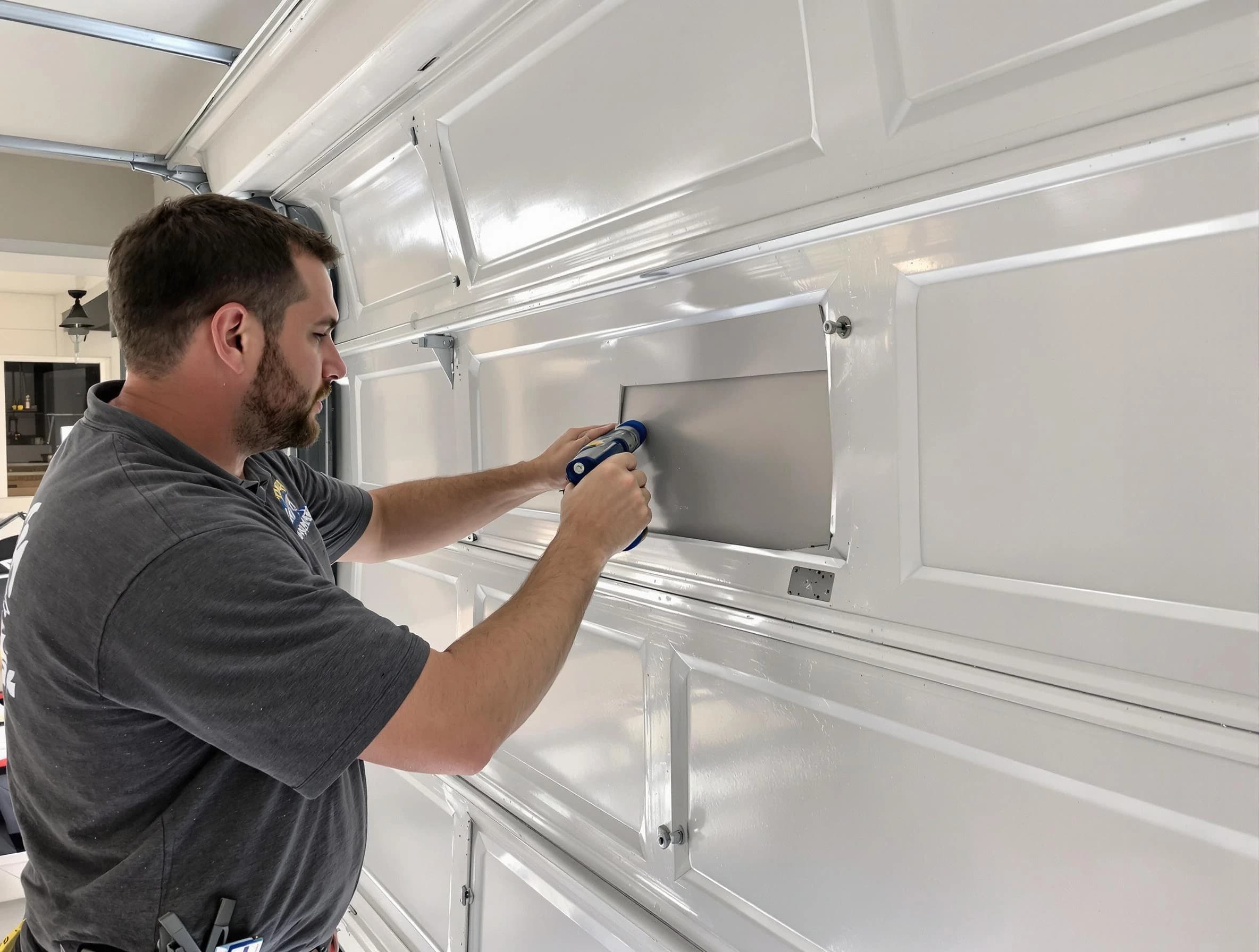 Garage door panel repair by Middlesex Garage Door Repair in Middlesex